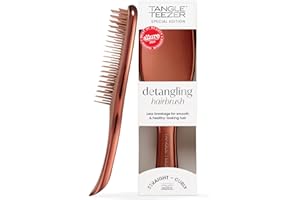 Tangle Teezer Ultimate Detangler, Brosse à Cheveux Démêlante pour Cheveux Secs et Mouillés, Picots à 2 Niveaux, Réduit la Casse, Élimine les Nœuds, Tous Types de Cheveux, Bronze Chocolat Chrome