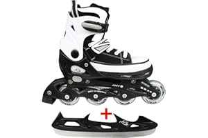Cox Swain Sneak 2in1 größenverstellbare Kinder Inline Skates und Schlittschuhe mit PU Gummirollen sowie ABEC 5 Kugellagern