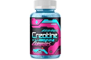 LIDOQUE Creatine Gummies 4500mg, Creatine Monohydrate Gummies, Creatine Gummies for Women, & Men (1 Month Supply), Vegan, Creatine Chews, High Strength All Natural - 60 Gummies (4500mg, Blue Raspberry)
