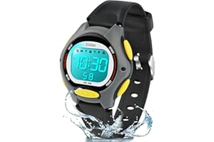 Edillas Jungen Mädchen Digitaluhr Kinder, 7 Farben Wasserdicht mit Lichtern, Multifunktionale Sport Outdoor Kinder Geschenk Uhr Für Jungen und Mädchen mit Stoppuhr/Alarm