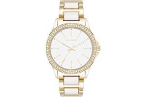 Steve Madden Reloj para Mujeres con Brazalete Acentuado de Cristal
