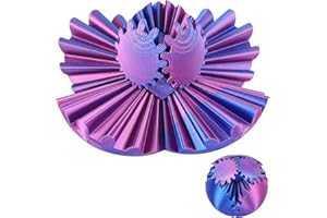 LALASTYLE 3D Printed Gear Balls, Gear Sphere Fidget Toy, Spinning GearSphere, The Whirling Wonder Fidget Gear Ball, Helix Fidget Toy for Work and Travel Sensory Stress and Anxiety Relief (Blue Red,6cm)