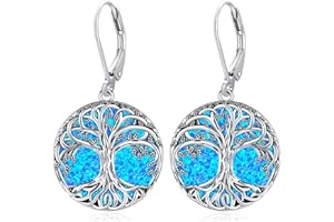 Eusense Collier Arbre de Vie Pendentif Boucle d'Oreille Arbre Cadeau Bijoux pour Femme Filles