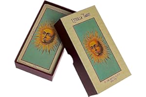 Vieux Monde Express Grand Etteilla Tarot Deck Trois & Guide | Oversized, Tarot Egyptien | published in The 1800s, B.P. Grimaud, Vintage Divination, Facsimile, Red