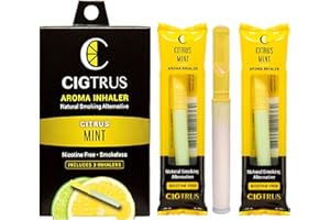 cigtrus Oral fixation habit replacement support aid, helps manage cravings & supports relaxation | citrus mint flavor 3 pack