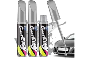 Penriter 3 Piezas Reparador Arañazos Coche Plata, 36ml Pluma de Retoque del Coche, Quita Arañazos Coche, Bolígrafo de Pintura para Coche, Pluma de Retoque del Coche Rotulador De Reparación De Arañazos