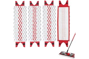 VPLONG Pack de 4 Tampons de Rechange en Microfibre Compatibles avec Les Serpillères Plates O-Cedar Vileda UltraMax