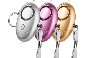 Persönlicher Alarm Taschenalarm Binky 3 Stücke 140 dB Safesound Personal Alarm mit Taschenlampe Schlüsselanhänger Panikalarm Selbstverteidigung Sirene für Kinder, Mädchen, Frauen, Senioren