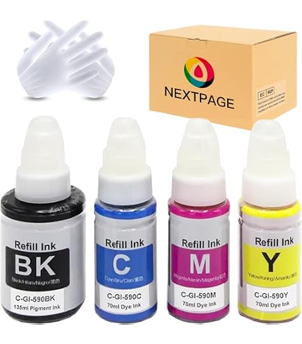 Vhbw inchiostro compatibile con Canon Pixma G4510, G4511