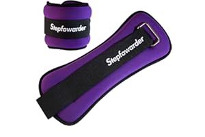 Stepfowarder Ankle/Wrist Weights, 0.3-1kg for a Pair, Three Optional Colors & Weights with Adjustable Strap, 2 Pack