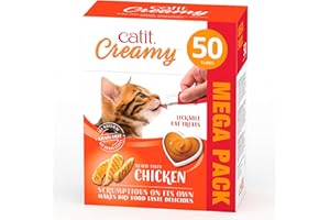 Catit Creamy Chicken Lickable Cat Treats 50 Pack