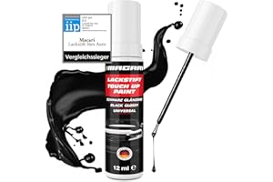 ‎MACARI Macari 12 ml Lackstift Schwarz Glänzend. Lacktupfer Auto Lackstift Retuschierstift zur Kratzerreparatur. Autolack Kratzer entfernen sowie Ausbesserung von Steinschlägen. RAL 9005