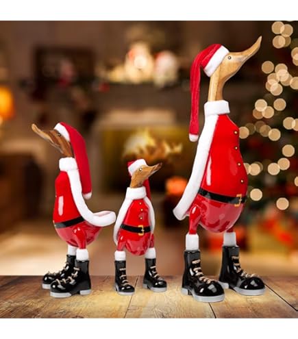 Deco figuur houten eland met sjaal 30cm 2st