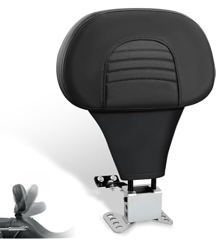 FOVPLUE Verstellbare Rückenlehne Für Harley Touring-Modelle (2009–2023) – Inkl. Weißer Doppelnaht, Für Mehr Komfort Auf Langen Touren