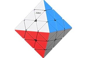XMDCuber DianSheng FTO Face Turning Octahedron Magnetic Speed Cube, Magnetic Octahedron Stickerless Black Middle Version of Mgaic Cube