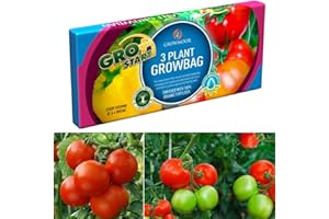 Lizaa Growmoor Compost Soil 3 Plant Growbag Organic Fertilisers 24L Fast Tomato Planter Grow Bag Flower Vegetables Home Garden Patio