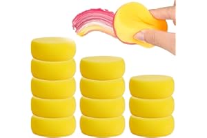 ZONKSTEE Paint Sponges, 12PCS Round Paint Sponge Craft Sponges, Pottery Sponges, Artist Sponges Craft Clay Sponge Watercolor Sponges Craft Sponges for Face Painting Pottery Ceramics Art Crafts