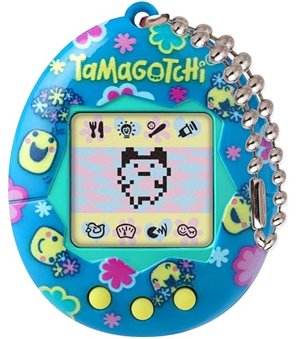 TAMAGOTCHI 42880 Bandai, Gen 2, Çiçek Gingham Kabuk Zincirli