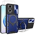 WRTBS ZMONE for Honor X7b 4G / X7b 5G Case Cover with Screen Protector [2 PACK] Built Slide Camera Protection Cover,Military Heavy Duty Protective Phone Case - Blue