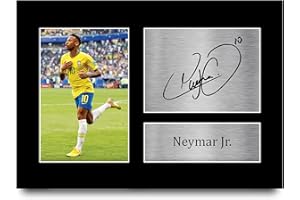 HWC Trading A4 Neymar Jr Brazylia prezenty z nadrukiem podpisanego autografem dla fanów i zwolenników - A4