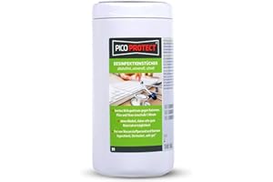 ‎PICO PROTECT PICO Protect® 31, Desinfektionstücher - 100 Stück - Desinfektionstücher Spenderdose - Desinfektionstücher für Flächen und Gegenstände - Alkoholfreie Tücher zum Desinfizieren