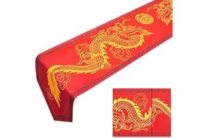 XIMINWZM Chinese Dragon Printed Table Runner, Chinese New Year Decorations 2026, 13x72 inches Chinese New Year Table Runner for Spring Festival Party Supplies, Dining Table Decoration, Home Party Decor