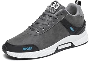 CERYTHRINA Zapatos de ascensor invisibles para hombre 2.36 pulgadas más alto con cordones de cuero ligero Hip Hop moda zapatillas