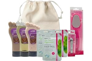 VIKINGTREAT Ultimate Foot Care Kit: Exfoliating Essentials with Foot Mask, Foot Peel Mask, and Foot Spa (One Size, Coffee)