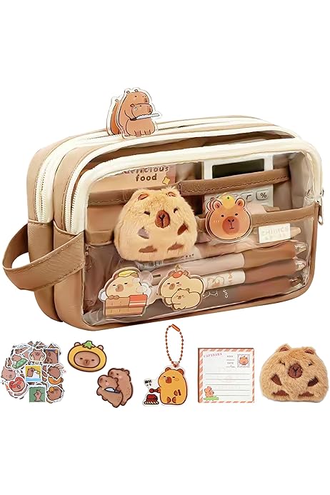 Trousse à Crayons - Capybara - Kawaii - 5 Couches - Grande Ouverture
