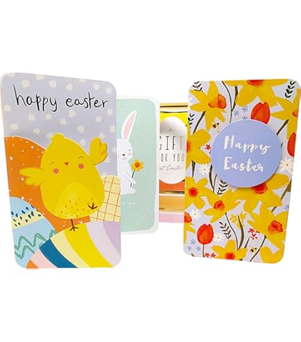 Happy Easter Cards Multipack With Envelopes, 12 Pcs Easter