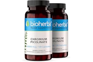 Chromium Picolinate 1700 mcg – 200 Capsules | Blood Glucose and Macronutrient Metabolism Support by BIOHERBA