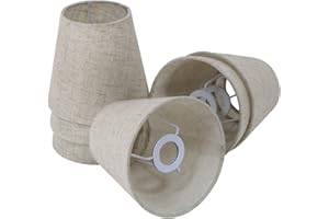 Eastlion 6 Pacchi 5.5 inch Paralume Tessuto Piccolo E14 Paralumi Lampadari Lampadario e Lampada a Muro,Biancheria