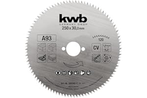 KWB lama per sega circolare 250 x 30 mm, Made in Germany, taglio fine e preciso per pannelli e legno profilato