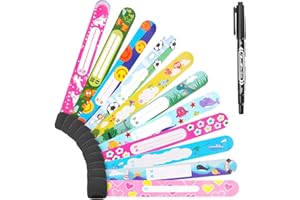 Vicloon Bracelet Identification de Securite + Marqueur, 11 Pack Bracelet D'urgence pour Enfant, Anti Perdu Réutilisable Étanche pour Le Bébé D'enfant en Bas âge de Filles de Garçons