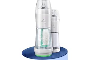 SNOOZI 2er-Set – Baby Nachtflasche mit Flaschenwärmer (2 Flaschen pro Nacht) Babyflasche mit integriertem Milchpulver-Behälter in der Flasche