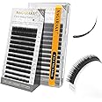 NAGARAKU Bottom False Eyelashes Extensions Lower Eyelash Individual Classic 1:1 Soft Natural Single Eyelashes Matte Black 12 Rows (0.10 mm J Curl 5-8 mm Mix Tray)