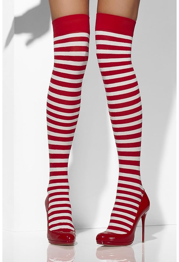 Collants Opaques Cosplay 2 Paires De Collants Rayés Femme - Style Cirque Opaque Noir Et Rouge Pour Carnaval Et Cosplay Leggings Rayures Verticales