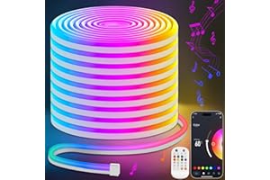 ‎LAMOMO Lamomo LED Strip 20m, RGB Led Streifen mit Fernbedienung APP Steuerung, 24V Wasserdichte Flexible Dimmbar Led Leiste, Bluetooth Musik Sync Indirekte Beleuchtung Band für Party, Schlafzimmer, Spiel