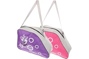 Happyyami 2pcs Borsa per Pattini a Rotelle in Tessuto Oxford, Borsa per Scarpe da Pattinaggio, per il Trasporto di Pattini a Rotelle, con Tracolla Regolabile