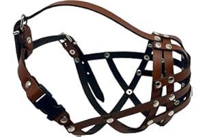 L&J Pets Uk Maulkorb für Französische Bulldogge, leichtes Leder (Braun)