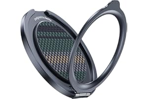 BENKS Anneau Téléphone Magnétique pour MagSafe Support et Grip 2-en-1, Rotation 360°, Support 180°, Kevlar Anneau avec Sangle, Poignée Ergonomique pour iPhone 17/16/15/14/13 Pro Max, Aurora