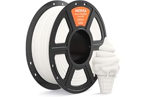 ELEGOO Filamento PLA Matte Bianco 1 KG, 1,75 mm Opaco PLA Filamento per Stampante 3D, Bobina da 1 kg, Adatto per Maggior Parte Delle Stampanti 3D FDM