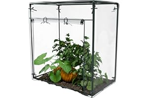 GARMIO® Foliengewächshaus Tomatengewächshaus Winterfest, Folientunnel für Aufzucht, 100x50x100 cm groß, transparent, Mehrweg, Überwinterungszelt