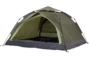 ‎LUMALAND Lumaland Camping Zelt | Leichtes Pop Up Wurfzelt | 2-4 Personen Kuppelzelt | Trekking & Festival Igluzelt | Sekundenzelt Wasserdicht 210x190x110cm | Ideal auch als Strand Wind- & Sonnenschutz