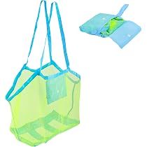 Netztasche Für Sandspielzeug – Grün, Zusammenklappbar, Für Strand & Outdoor