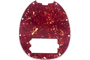 Musiclily Pickguard basse 9 trous pour Musicman Stingray Basse, 4 plis Brun Tortoise