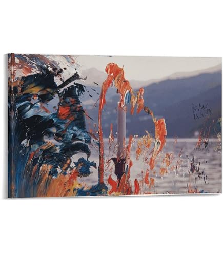 KWAY Gerhard Richter Kerze Druck - Hochwertiges Leinwandbild 30x30cm Für Die Wand