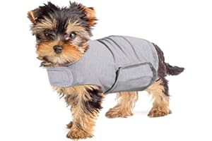 YUKOOL Anxiety Mantel für Hunde, leichte Wickelweste, Hunde-Angstjacke, um beruhigenden Komfort zu halten (XS, Grau)