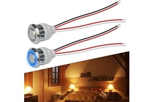 Nizirioo Interruptor de Atenuación Táctil LED: 2 Unidades 5-24V CC, Regulador de Intensidad, Sensor para Armario (Orificio de Montaje 17mm)