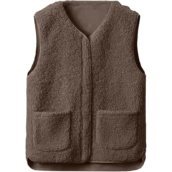 Fleecevest met ritssluiting in zand/zwart bedrukt | Your Look... for less